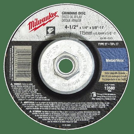 Milwaukee Tool GRINDING DISC 4-1/2 X 1/4 X 7/8 ML49-94-4520